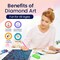 Mandala Diamond Painting Kits for Adults, Blue and Black Pattern 5D Diamond Painting for Adults, DIY Mandala Wall Art, Cross Stitch Pattern Gem Art, Full Round Drill 12x16